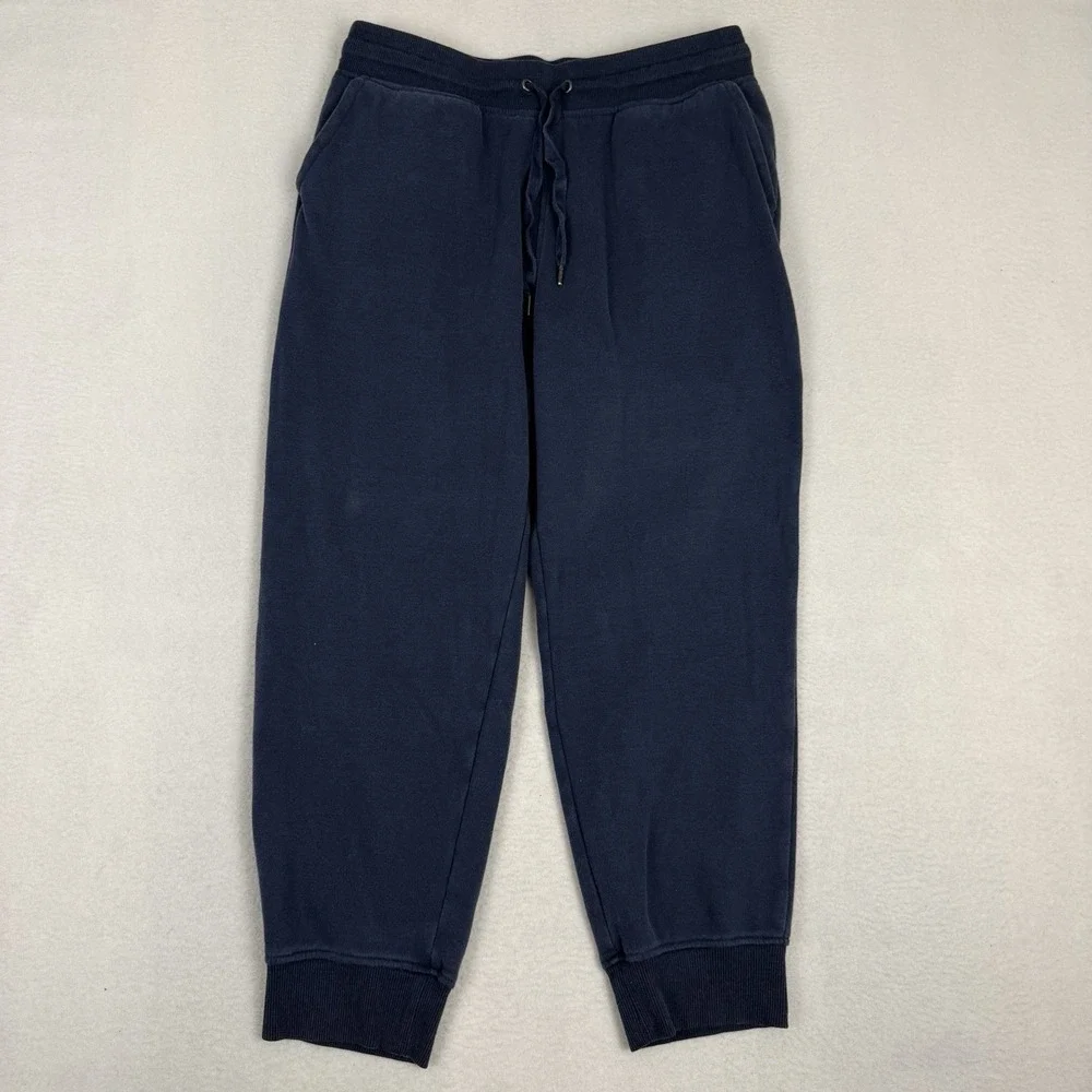 Orvis Men's Classic Collection Navy Blue Fleece Joggers Sweatpants Size Medium